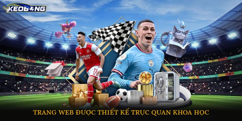 Trang web được thiết kế trực quan, các tính năng được sắp xếp khoa học